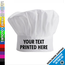 Custom Printed Chef Hat - Text Only • Kitchen Cap Custom Kiss Cook Christmas BBQ