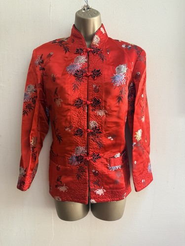 Chinese red satin brocade - chinese,