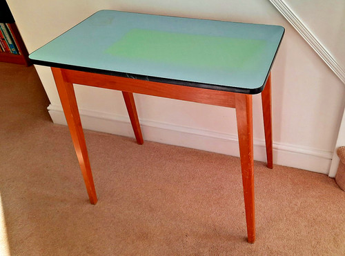 Vintage mid century blue - century,