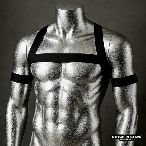 Men chest harness - set, elastic