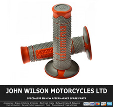 Suzuki RM 85 L Big Wheel 2003 - 2019 Grey / Orange Domino A260 Off-Road Grips