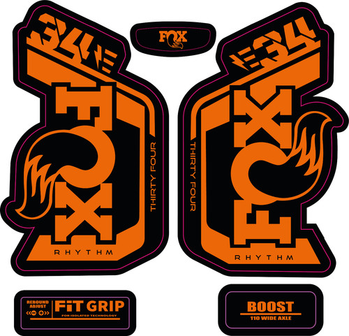 Fox rhythm forks decals - fox,