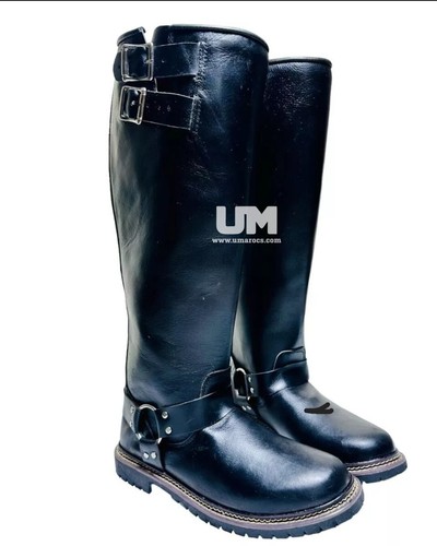 Handmade genuine leather black - handmade,