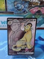 Team Rocket’s Persian Ex 219/182 Destined Rivals Full Art Pokemon TCG NM