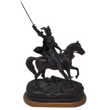 Antique spelter knight - antique,