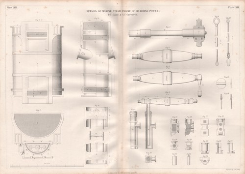19c engineering drawing 145hp - drawing.,