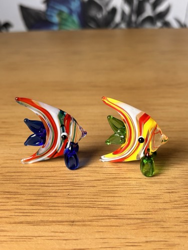 2pcs handmade glass - handmade, fish