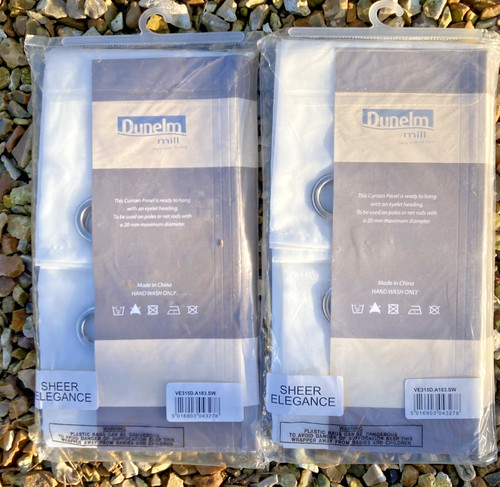 Pair plain voile eyelet - pair,