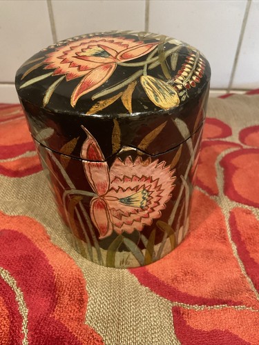 Vintage papier mache box - vintage,
