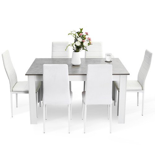 Mondeer 7pcs dining set grey - mondeer,