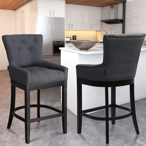Accent grey fabric bar - accent, stools