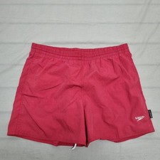 Speedo Men's Red Elastic Waist Quick-Dry Swim Shorts Size UK L