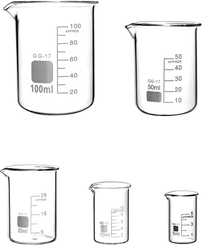 Pcs graduated borosilicate - 5,