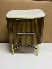 Amelie Walnut Fluted 2 Drawer