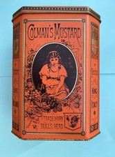 Colmans Mustard - Advertising Tin - Bulls Head - Vintage Retro - Storage -
