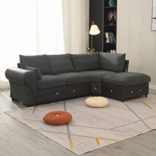 Panana Cushions Back Corner Sofa Suite Set Footstool 3 2 Seater Chaise Tongue