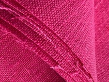 11 pure linen fabric remnants offcuts - fuchsia pink - 150 g