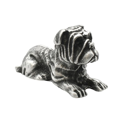 English made pewter bulldog - english,