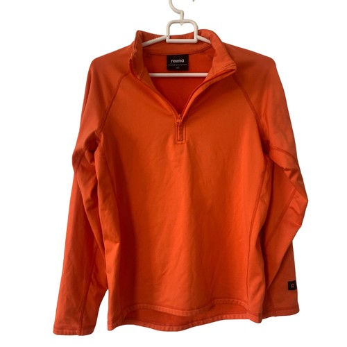 Kids orange pullover with zip - orange,
