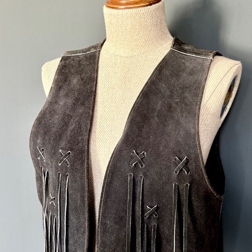 Vintage 1970s black suede - vintage,