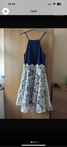 Blue lace dress - lace,