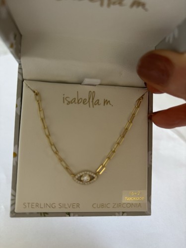 Isabella sterling silver cz - m,