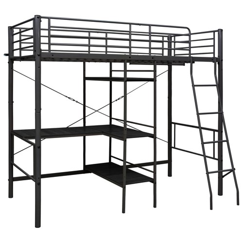 Bunk bed with table - bed, frame