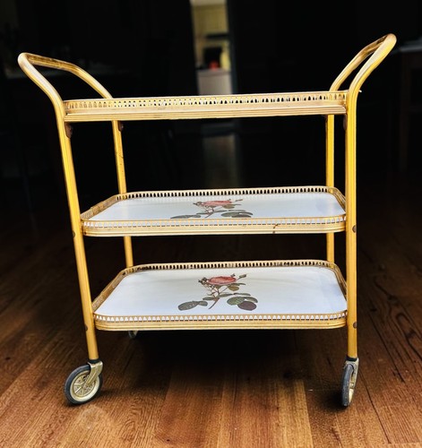 Vintage gold metal floral - metal,