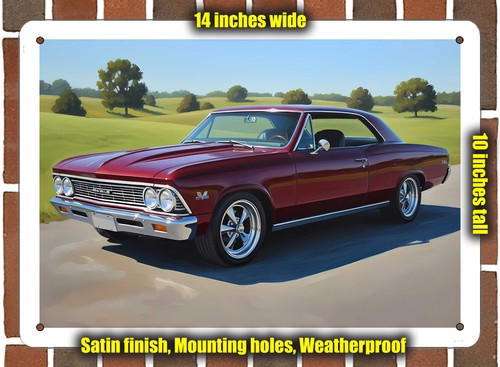 Metal sign 1966 chevrolet - sign,