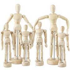 2X(6 Pcs Artist Mannequin Model Wooden Manikin Drawing Moveable Figure5584