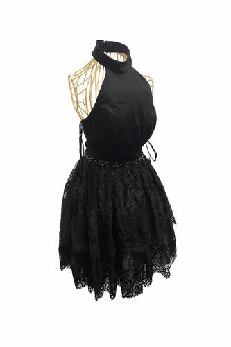 Sherri hill black lace halter - hill,