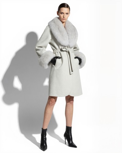 Light grey alpaca wool wrap - grey,