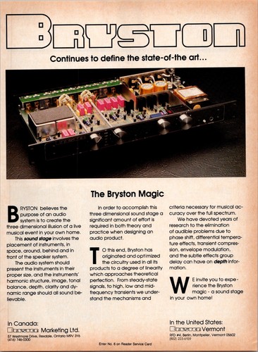 1988 bryston print - print, ad