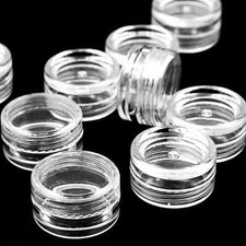 Travel Pots Small 25ml (25g) Clear Stacking Storage Pots For Jewellery and Craft