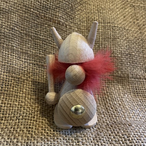 Vintage wooden wood viking mid - vintage,