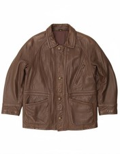 VINTAGE Mens Leather Jacket IT