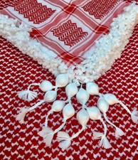 Red Shemagh, Woven Stitched