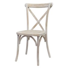 Rustic Limewash Wooden Chair, Rustic Wedding Chair, Traditional x back chair