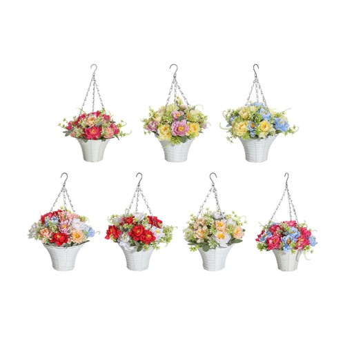 Artificial hanging basket with - artificial,
