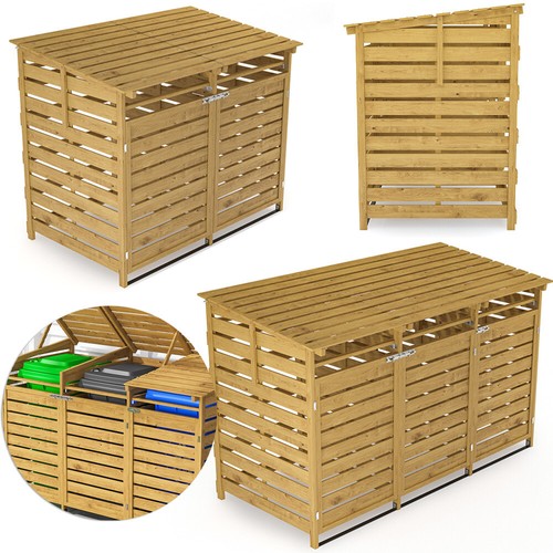 Wheelie bin storage wooden - wheelie,