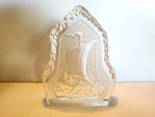 Vintage Iceberg Etched Ship