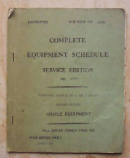 WAVEMETER CLASS D COMPLETE STATION EQUIPMENT SCHEDULE WAR OFFICE 1958 SERVICE