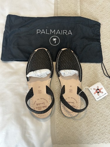 Palmaira black flat sandals - black,
