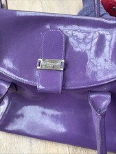LK Bennett purple patent tote