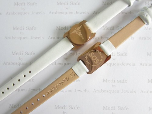 Medi safe sos bracelet white - medi-safe,