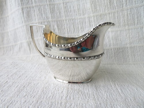 Antique silver cream - cream, jug