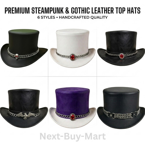 Black leather steampunk - steampunk, top