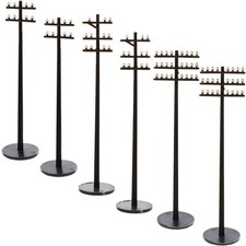  6 Pcs O Gauge Model Train Telephone Poles Railways Mini Trainpoles