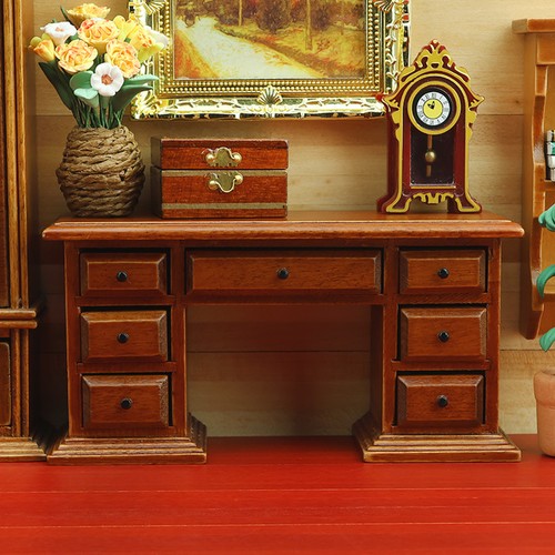Retro drawer desk birch table - retro,