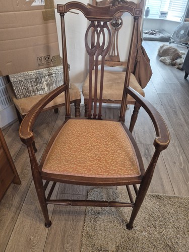 Edwardian inlaid mahogany - inlaid,